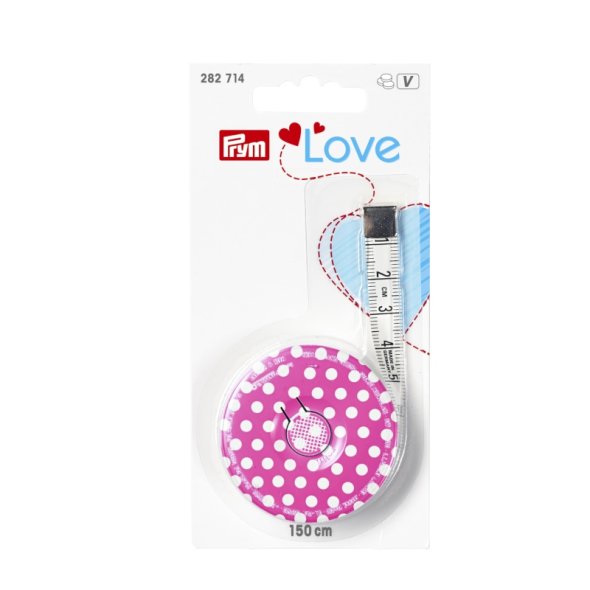 Prym Love Rollmaßband (150 cm/ cm Skala/  pink)