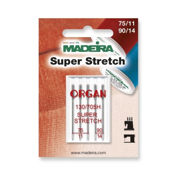 Madeira Super Stretchnadel Stärke 75+90/ System 130/705H/ 5 Nadeln