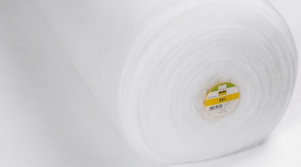 Volumenvlies 281 (leicht bauschig/ nähbar/ weiß) Rolle 1,50 m x 25 m