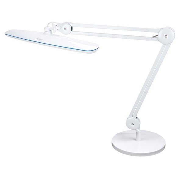 Semplix LED Arbeitslampe Tischlampe weiß (117PCS LEDs/ dimmbar/ Tischstandfuß/ Tischklemme)