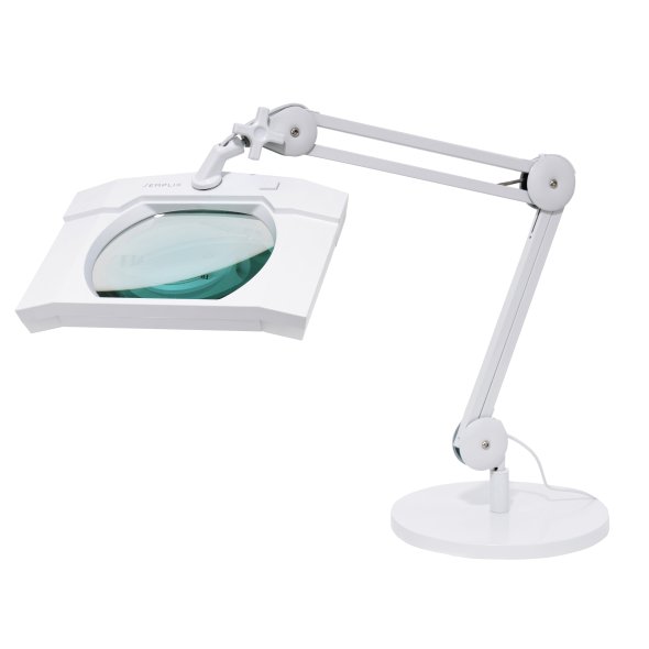 Semplix LED Lupen-Lampe 3D weiß (Linse 189 mm x 157 mm/Tischstandfuß)