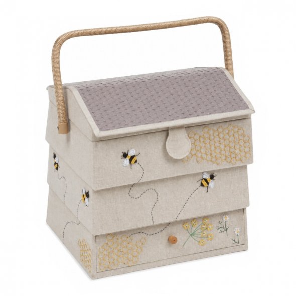 Nähkorb von Hobby Gift Bienenstock Haus groß (L / 23.5 x 30 x 30 cm)
