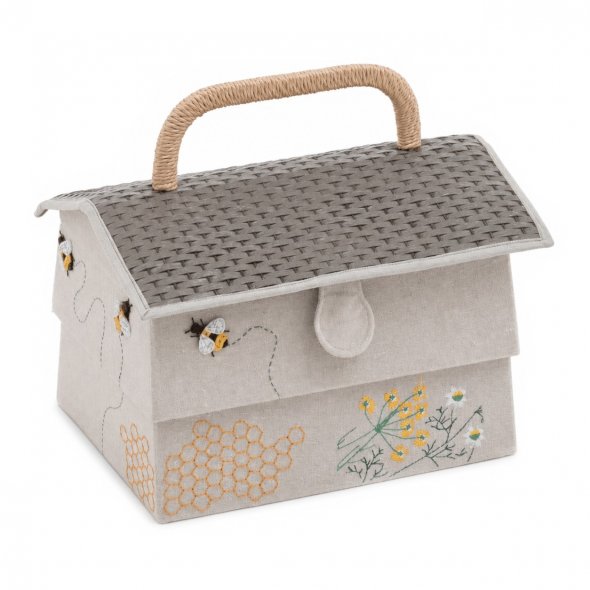 Nähkorb von Hobby Gift Bienenstock Haus klein (M / 19 x 26,5 x 19 cm)