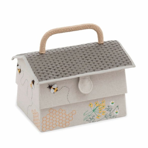 Nähkasten Bienenstock Haus klein (19 x 26,5 x 19 cm)