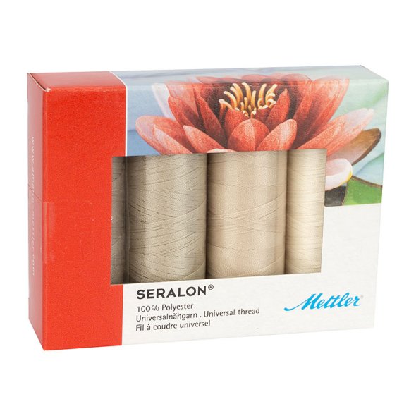 Amann Mettler Seralon No.100 Garnset beige (4 x 200 m)