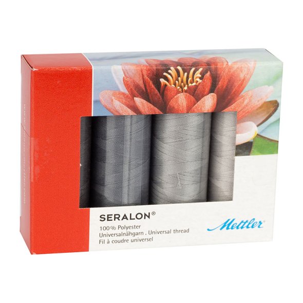 Amann Mettler Seralon No.100  Garnset grey (4 x 200 m)