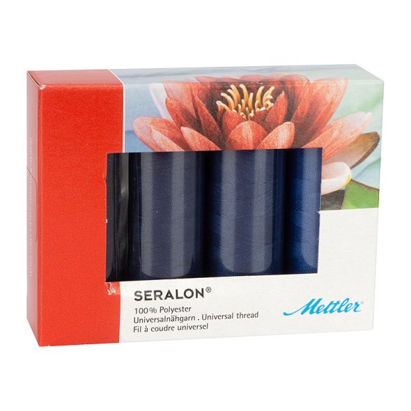 Amann Mettler Seralon No.100 Garnset navy (4 x 200 m)