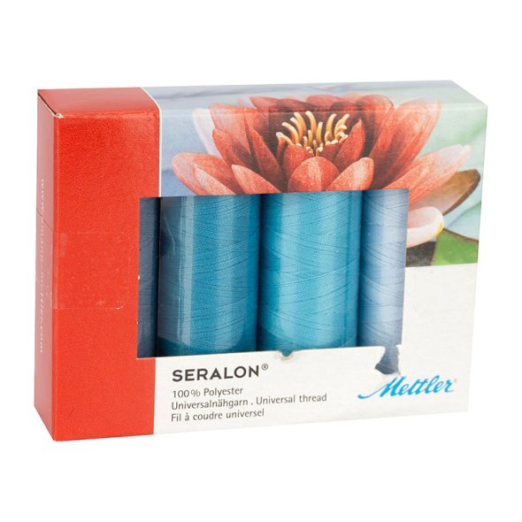 Amann Mettler Seralon No.100 Garnset ocean (4 x 200 m)