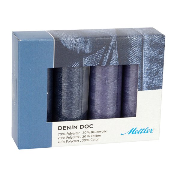 Amann Mettler DENIM DOC No.75 Garnset (4 Spulen/100 m)