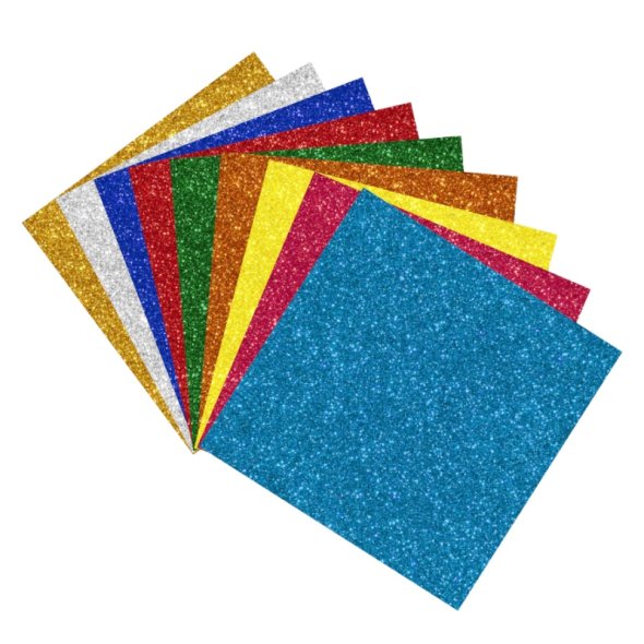 PlottiX GlitterFlex Plotterfolie (30 x 30 cm/ einzeln/ 20 Farben)