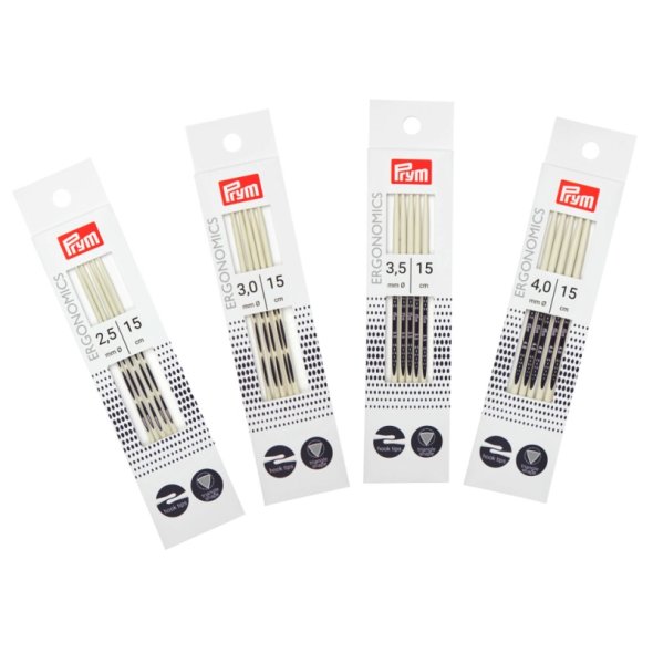 Prym ergonomics Strumpfstricknadel (15 cm/ Nadel-Spiel/ versch. Stärken)