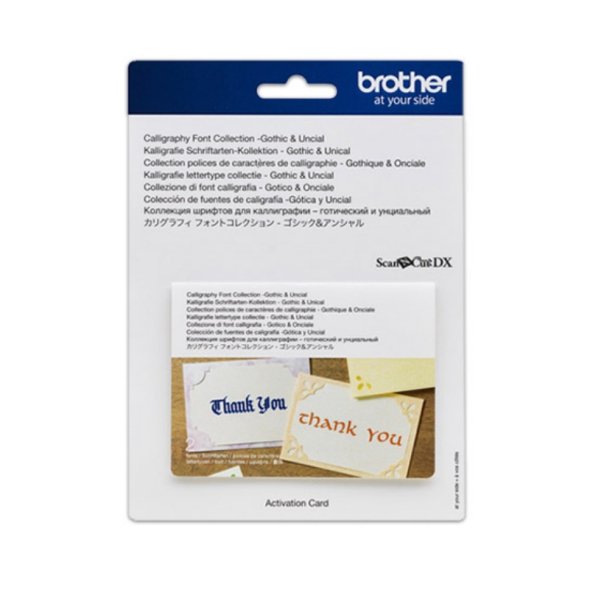 Brother Kalligrafie Schrift (Gothic/Unical/ nur für ScanNCut SDX-Serie)