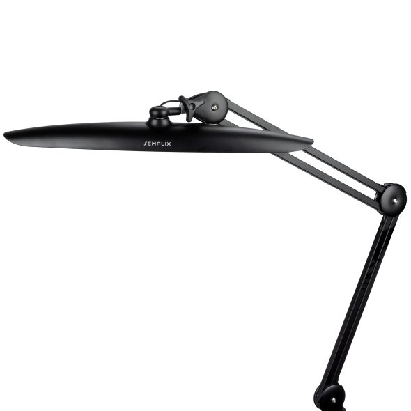 Semplix LED Arbeitslampe Tischlampe schwarz (182 LED/ 3 Farben/ dimmbar/ Tischklemme)