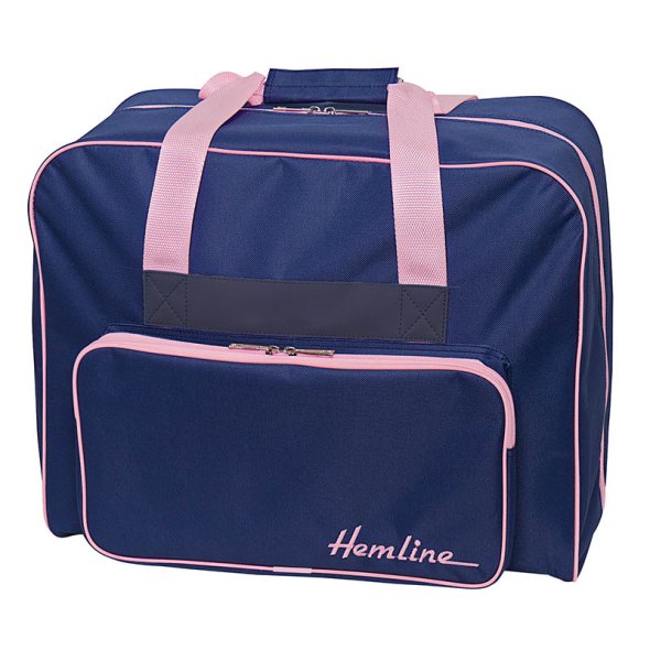 Hemline Nähmaschinentasche (dunkelblau/ pink)