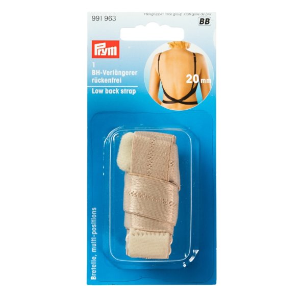 Prym BH-Verlängerer rückenfrei (20 mm/ schwarz/ weiß/ haut) 991963 - haut