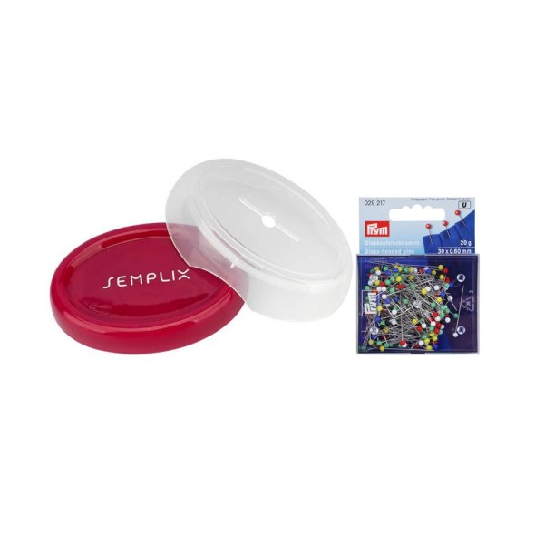 Semplix Magnet-Nadelkissen + Prym Stecknadeln (beere)