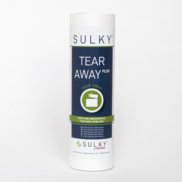SULKY Tear Away Plus Stabilisator zum Ausreißen (25 cm x 10 m/ weiß)