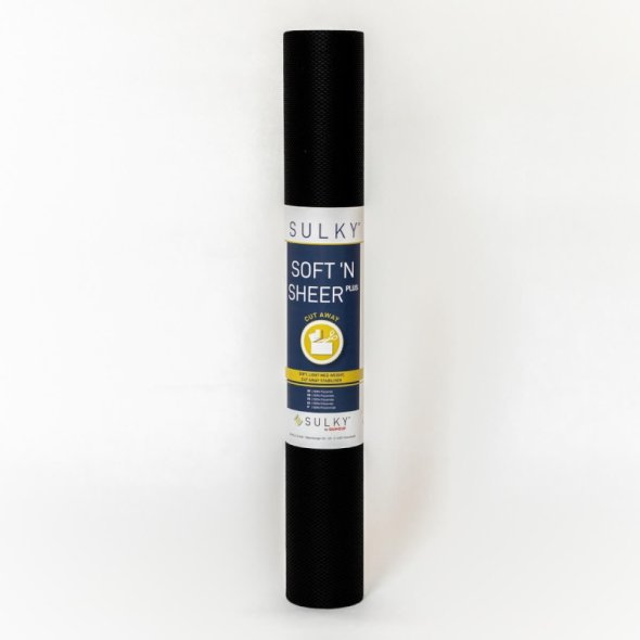 SULKY SOFT´N SHEER Plus Stabilisator zum Ausschneiden (50 cm x 5 m/ schwarz)