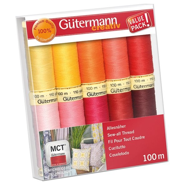 Gütermann Allesnäher Nähfaden-Set-4 (10 Farben/ 100 m)
