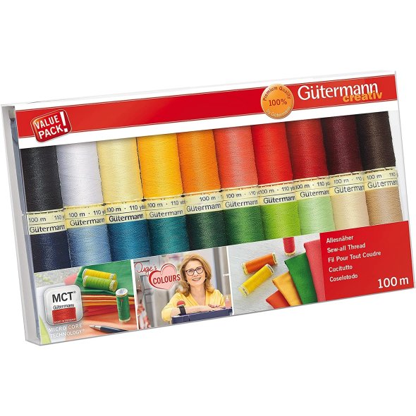 Gütermann Inges Lieblingsfarben Allesnäher Nähfaden-Set-1 (20 x 100 m)