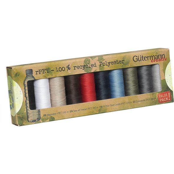 Gütermann rPet Allesnäher Nähfaden-Set-1 (10 Farben/ 100 m)