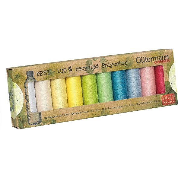 Gütermann rPet Allesnäher Nähfaden-Set-2 (10 Farben/ 100 m)