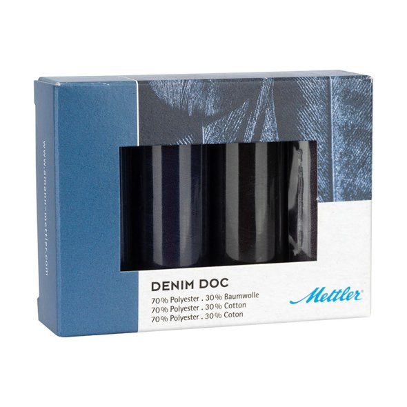 Amann Mettler DENIM DOC No.75 Dark Garnset (4 Spulen/ 100 m)