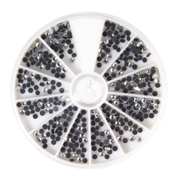 Hotfix Strass-Steine Größenmix (Ø 2-5 mm / 580 St. /  kristall)