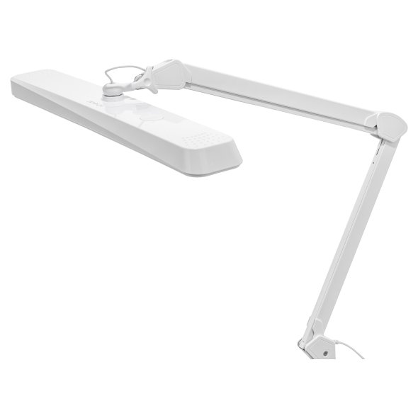 Semplix LED Arbeits-Tischlampe weiß (324 LED/ dimmbar in 5 Stufen/ Tischklemme)