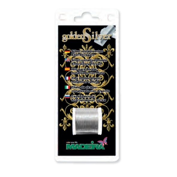 Madeira goldenSilver Edel-Stickgarn No.40 (silber/100 m)