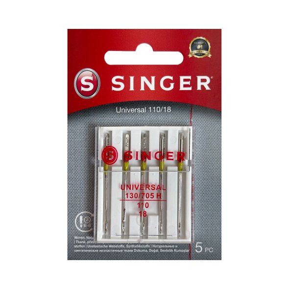 Singer Universalnadel Stärke 110/ System 130/ 705 H/ 5 Nadeln/ Blister