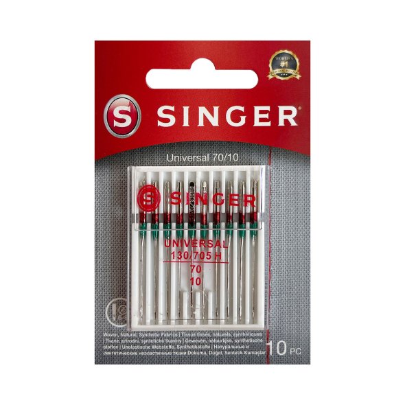 Singer Universalnadel Stärke 70/ System 130/ 705 H/ 10 Nadeln/ Blister