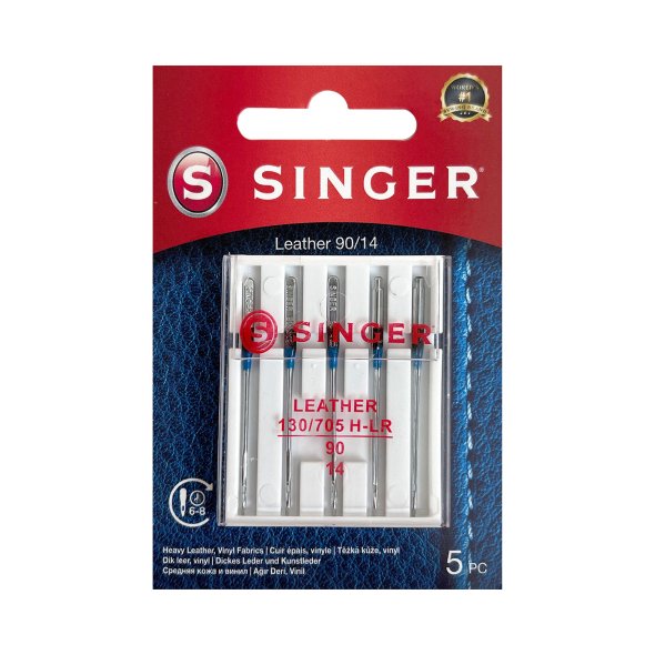 Singer Ledernadel Stärke 90/ System 130/ 705H-LR/ 5 Nadeln/ Blister