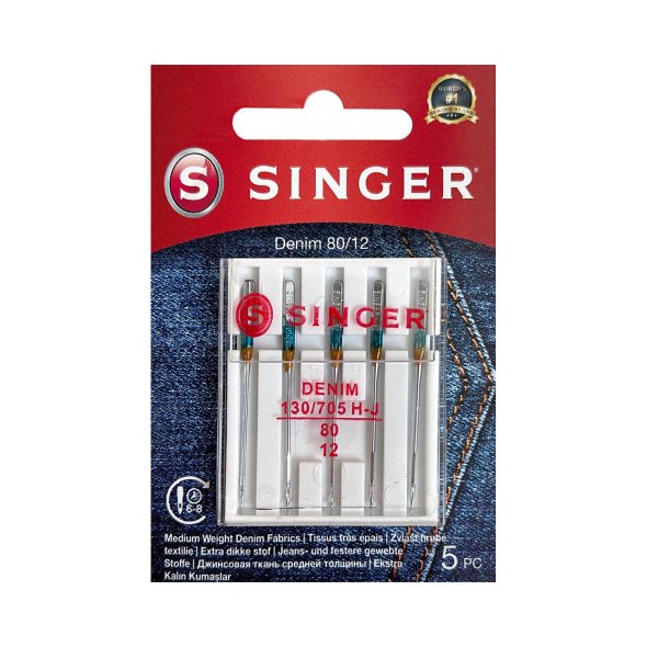Singer Jeansnadel Stärke 80/ System 130/ 705 H/ 5 Nadeln
