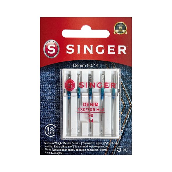 Singer Jeansnadel Stärke 90/ System 130/ 705 H/ 5 Nadeln
