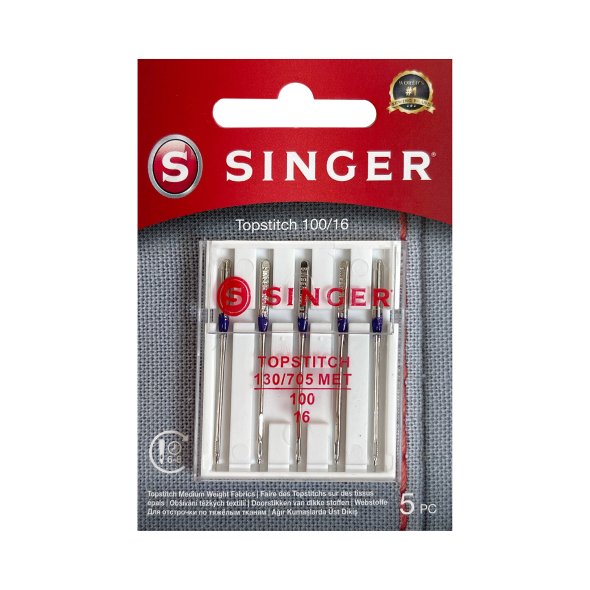 Singer Topstitch-Nadel Stärke 100/ System 130/ 705 MET/ 5 Nadeln