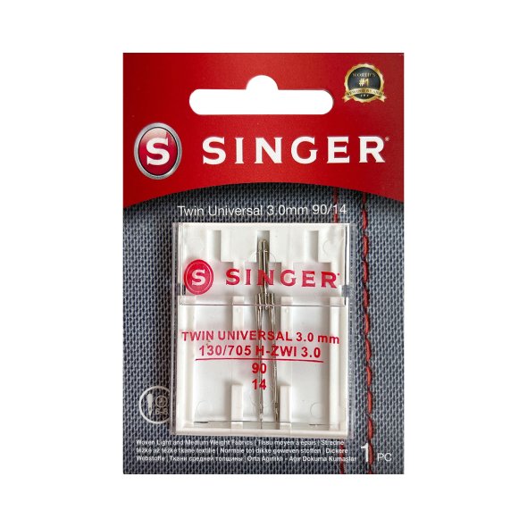 Singer Zwillingsnadel Universal Stärke 90/ 3,0 mm/ System 130/ 705H-ZWI/ 1 Nadel