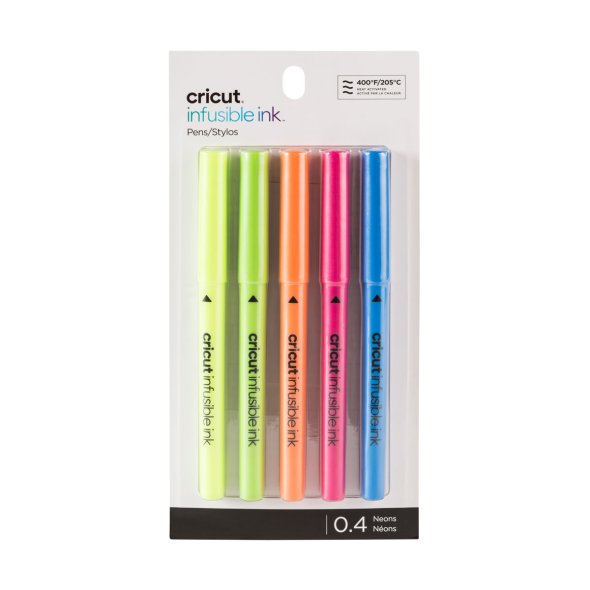 Cricut Stifteset Neon extra fein permanent (5 Farben/ 0,4 mm)