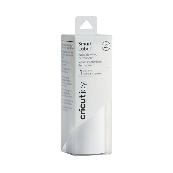 Cricut Joy Smart Label beschreibares Vinyl (selbstklebende Plotterfolie/ 13,9 x 121,9 cm)