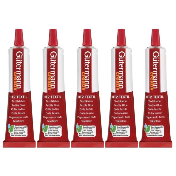 Gütermann HT2 Textilkleber ohne Lösungsmittel 5er Pack (5 x 30 g)