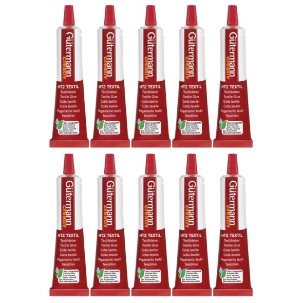 Gütermann HT2 Textilkleber ohne Lösungsmittel 10er Pack (10 x 30 g)