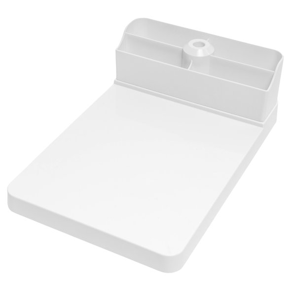 Semplix Tischfuß mit Organizer für LED-Leuchte (weiß/ 275 x 185 x 24 mm)