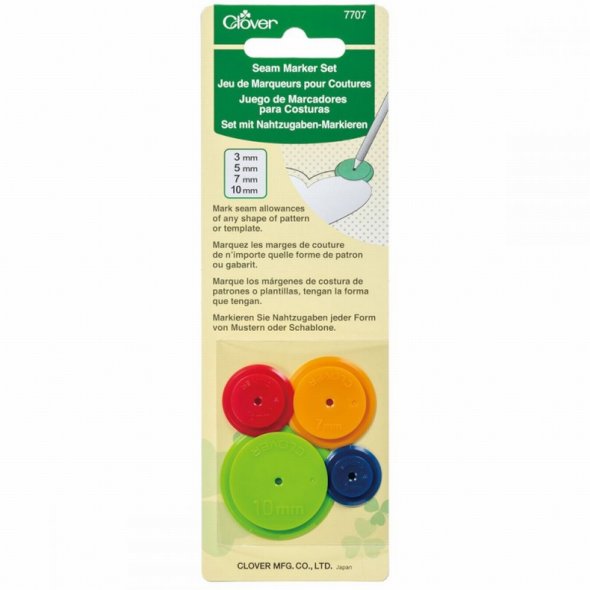 Clover Nahtzugaben-Markier Set (4-tlg./ 3, 5, 7, 10 mm)