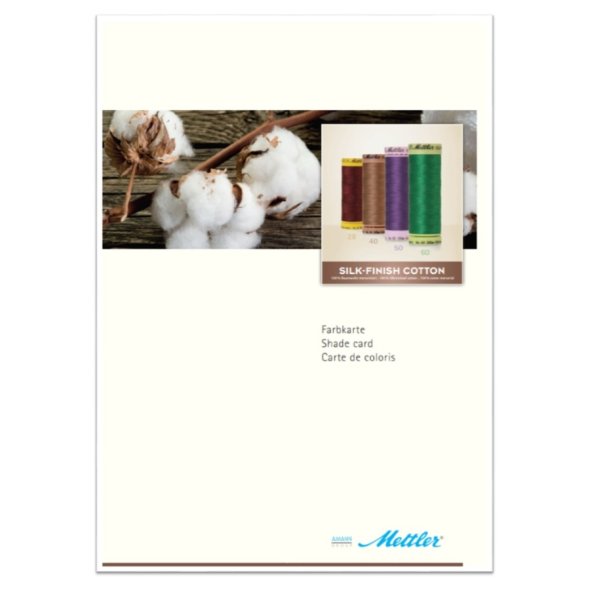 Amann Mettler Silk-Finish Cotton Farbkarte (gewickelt/ echte Fäden)