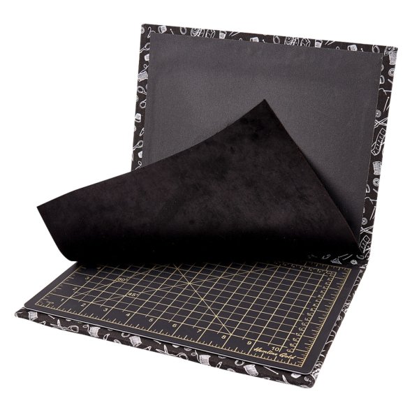 Hemline Gold Quilters Multifunktionsmappe (30 x 24 x 2,5 cm/ schwarz/ weiß)