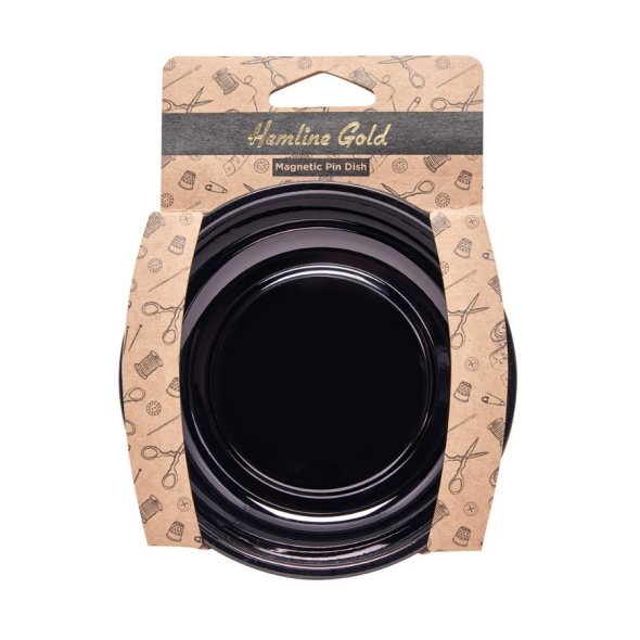 Hemline Gold Nadelschale magnetisch (Ø 10 cm/ schwarz)