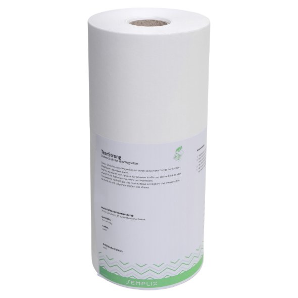 Semplix TearStrong (50 cm x 100 m/ starkes Stickvlies zum Wegreißen/ weiß)