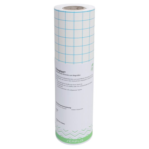 Semplix Filmoplast® (33 cm x 25 m/ selbstkleb. Stickvlies zum Wegreißen/ weiß)