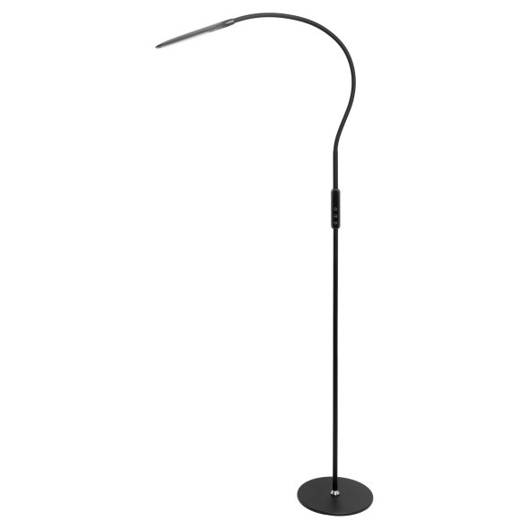 Lumina LED Stehlampe (schwarz/ dimmbar/ Standfuß/ mit Fernbedienung)