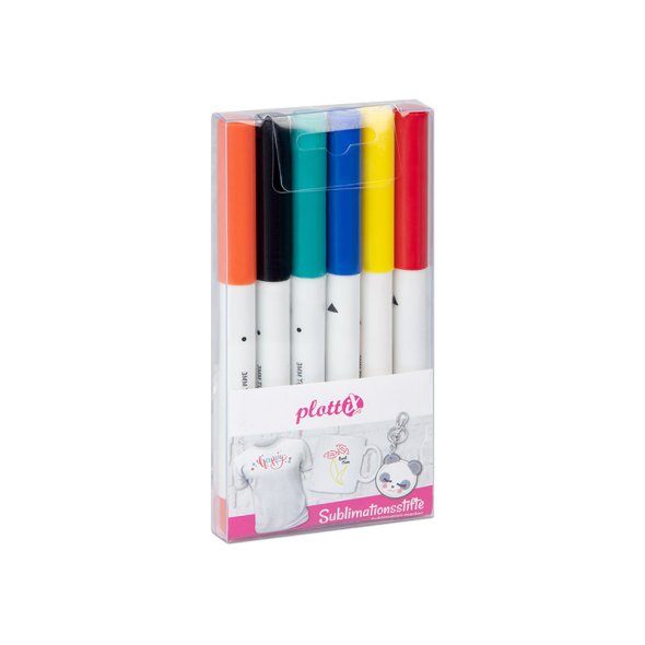PlottiX Sublimationsstifte Basic (6 Farben/ für z.B. Silhouette/ Brother)